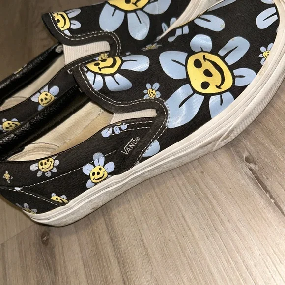 Vans Black and Yellow Floral Sneakers - Picture 4 of 7